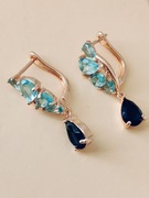 Złote kolczyki z cyrkoniami minimalistyczne Glamour unikatowe eleganckie 