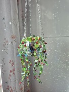 Roślinka z koralików disco ball | bead plant suncatcher | dekoracja okienna