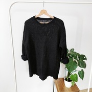 Sweterek L 40 New Look czarny przedłużany dłuższy sweter oversize
