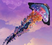 Kolorowy latawiec „Meduza” – idealny dla dzieci, hit lata 