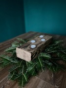 Drewniany świecznik na tealighty