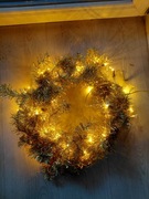 Złoty podświetlany wieniec Christmas