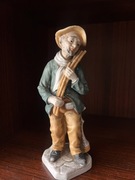 Duża figurka vintage porcelana biskwitowa