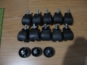 Kółka do fotela biurowego 10 szt + 3 śruby kontrujące + bonusy