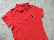 damska czerwona koszulka z krótkim rękawem t-shirt Ralph Lauren M