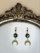 Kolczyki Java z labradorytem w srebrnej złoconej oprawie (AG 925)