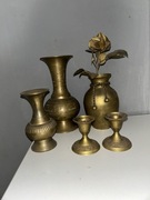 Zestaw mosiężnych przedmiotów 