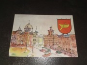 Herby miast polskich -pocztówka Łódź