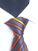 NOWY z metką wzorzysty krawat Khaisilk wykonany z miękkiego jedwabiu