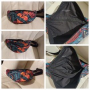 Nowa nerka xxl z weluru tapicerskiego serce