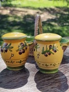 Francuskie przyprawniki vintage solniczka pieprzniczka RUSTYKALNY styl