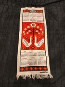 Tkany kalendarz ścienny 1980 rok