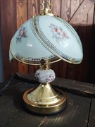 Stara lampka nocna ceramika szkło Vintage