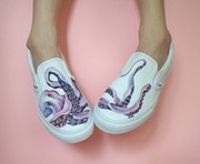 Vans Slip On Custom Ośmiornica Unikat WYPRZEDAŻ