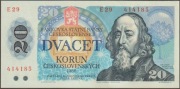 Czechosłowacja 20 koron 1988 - Jan Amos Komensky - stan bankowy UNC