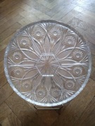 Piękna patera na przekąski kryształ vintage PRL