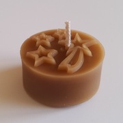 Świeczka tealight z wosku pszczelego - gwiazda betlejemska