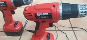 Black&Decker komplet=2wkrętarki+2baterie+1 ładowarka