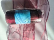 ORGANZA ORGANTYNA 12cm x 9m bordo - OBSZYTA