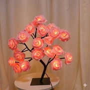 Lampka LED w kształcie róży