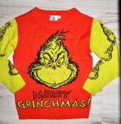 368* Świąteczny sweter the Grinch 7/8 lat_ 122/128 cm
