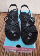 Sandały Skechers Reggae Slim sunnyside Stretch Sandals 163185/BBK