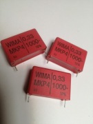 Kondensator  330nF/1000V WIMA raster 27mm 3szt