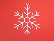 Bombka ażurowa 3D Śnieżynka PLA 9 cm - ozdoba choinkowa