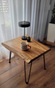 Unikatowy stolik kawowy z litego dębu. Ława handmade, loft