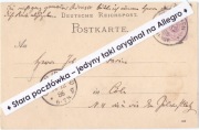 KARTA POCZTOWA PLESZEW PLESCHEN stempel 1886 r. Woda Kolońska J.M. FARINA !