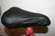 pokrowiec na siodełko na rower czarny e-skóry mocny trwały