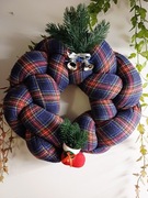 Świąteczny wianek w kratę Hand Made
