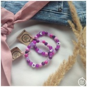 Bransoletka dla dziewczynki, fioletowa