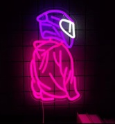 NEON ANIME AKIRA CYBERPUNK MOTOCYKL KASK LAMPKA LED USB
