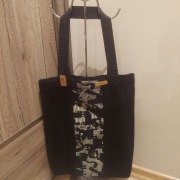 PSY KOTY MYSZY-nowa torba zakupowa z materiału -rękodzieło handmade