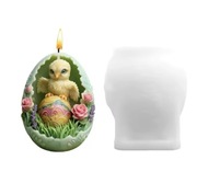 JAJKO Z KURCZAKIEM forma silikonowa 8.5*7.5 do Świec Gipsu Żywic Odlewów 