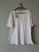 Nowa biała bluzka tshirt XXXL/46 beauty model