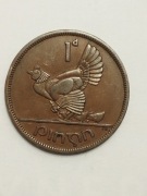 Sprzedam monetę Irlandia 1 pens 1946r. kura i pisklęta stan bardzo dobry 