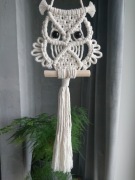 SOWA MAKRAMA 40cm boho dekoracja ze sznurka POMYSŁ NA UPOMINEK