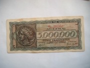 BANKNOT GRECJA  5000000  DRACHM 1944 r.