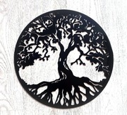 Panel ścienny, drzewo życia, czarny,38 cm
