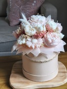 Duży Flower Box Świece Sojowe PIWONIA – Prezent Handmade 15cm