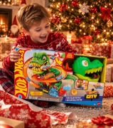 Zestaw Prezentowy Dla Chłopca - Hot Wheels Zakręcony Tor T-Rexa+ autko 