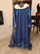 Sukienka Elzy z Krainy Lodu, Przebranie strój, kostium - rozm 122/128 futer