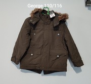 Płaszcz parka jesienna kurtka khaki zielona George 110/116 nowa 