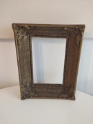 Stara rama zdobiona ciemnozłota 