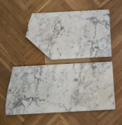 Dwie płyty marmurowe z naturalnego marmuru blaty