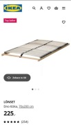 Dno łóżka, stelaż IKEA LÖNSET   70cm. 