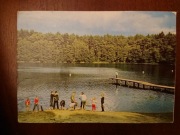 Złocieniec 1977 Przystań PTTK nad jeziorem Dłusko