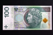 Banknot 100 złotych 2018 seria DY stan UNC 